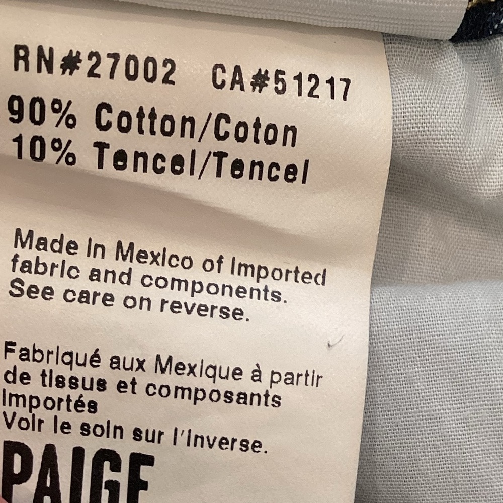 PAIGE Jean Shorts Jimmy Jimmy Size 27 Blue Denim - Picture 9 of 10
